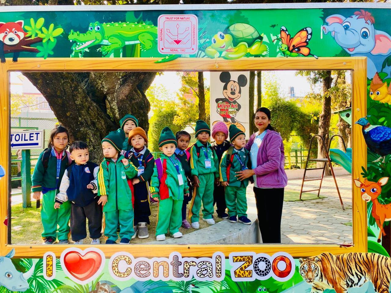 Children playing and learning